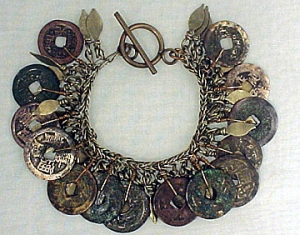 Bracelet: Antique Chinese Coins
