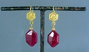 Earrings: Ruby and 18K gold