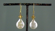 Earrings:Baroque Coin Pearls