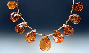 Necklace:Brandy Citrine, 18K gold